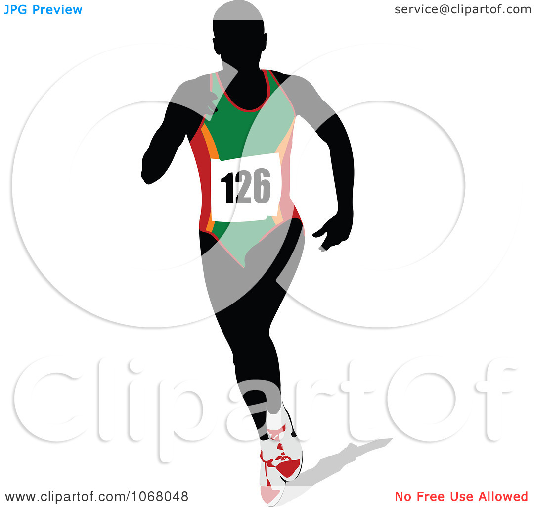 1080x1024 Female Runner Clipart