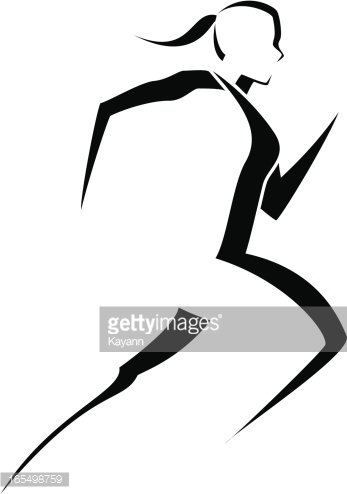 347x494 Female Runner Stylized Stock Vectors