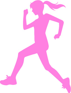 227x300 Girl Track Runners Clipart