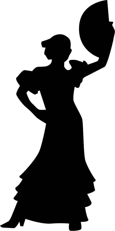 490x981 Flamenco Woman Female Silhouette Dancing Svg Png Icon Free