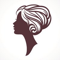 200x200 Woman Face Female Head With Stylish Stock Vectors