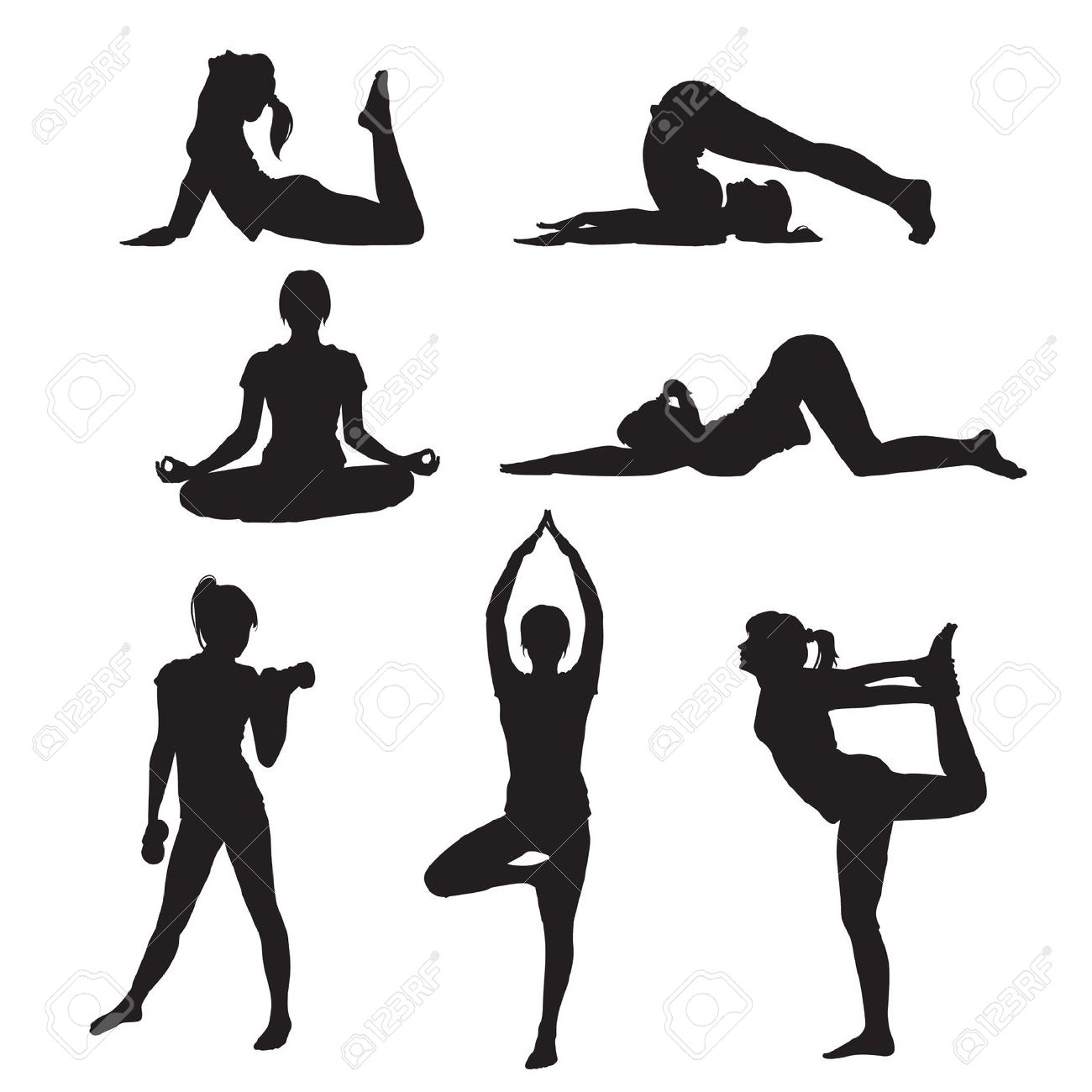 1300x1300 Female Silhouette Clipart Stretch