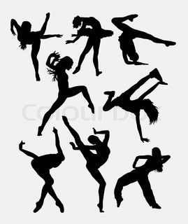 269x320 Beautiful Dancer Performing Silhouette. Male And Female Dance Pose