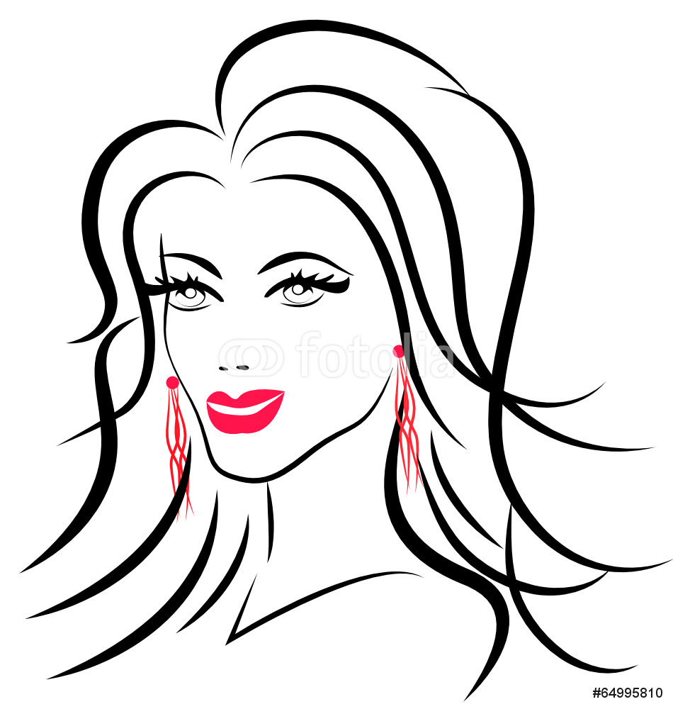 950x1000 Beauty Face Fashion Woman Logo Silhouette Wall Sticker Wall Stickers