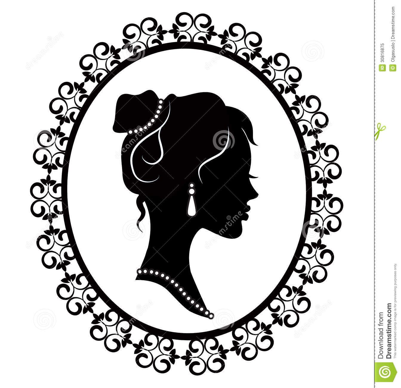 1344x1300 Female Profile Silhouette Vintage Vintage Woman Head Silhouette