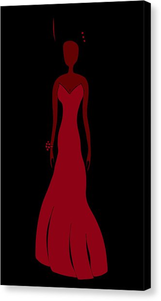 332x622 Dress Silhouette Canvas Prints