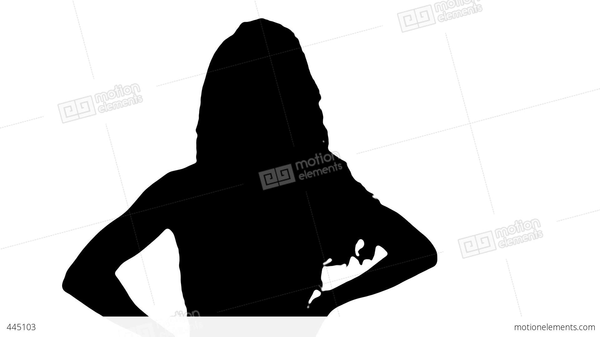 1920x1080 Female Silhouette Stock Animation 445103