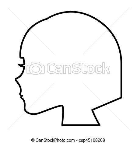 450x470 Female Profile Silhouette Icon Vector Illustration Design Vector