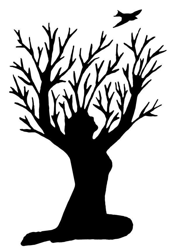 600x851 Tree Woman Drawing