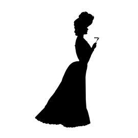 270x270 Victorian Woman Silhouette Stencil Windows Woman