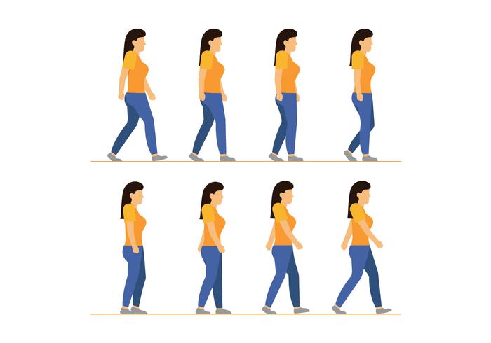 700x490 Woman Walking Free Vector Art