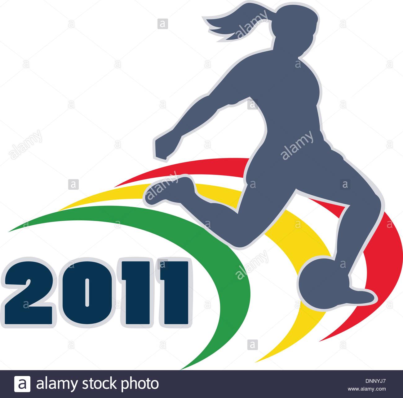 1300x1286 Illustration Of A Woman Soccer Player Silhouette Kicking The Ball
