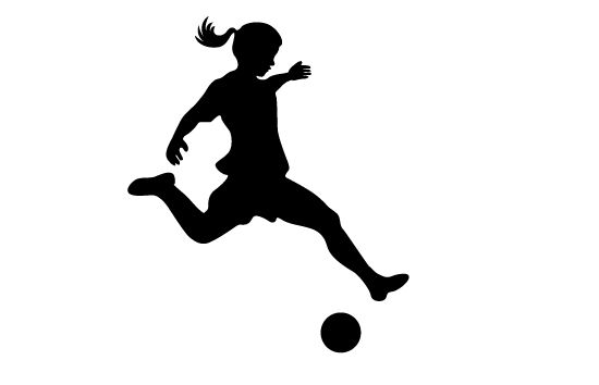 550x354 Girls Playing Soccer Silhouette Vector Girl Playing Soccer