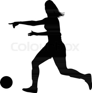 316x320 Group Of Women Soccer Players And Goalkeeper Isolated Silhouette