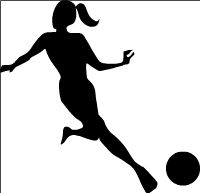 200x193 Female Footballer Cliparts