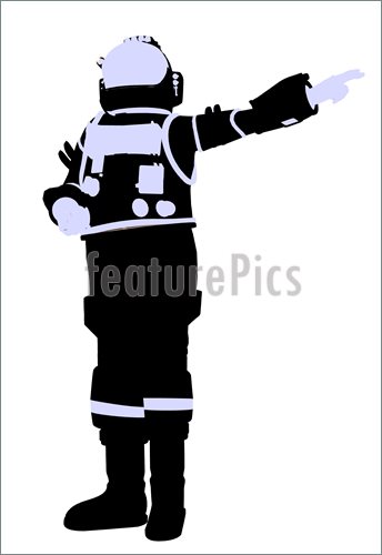 344x500 Illustration Of Female Astronaut Silhouette