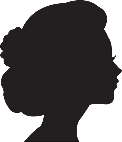 430x500 Female Head Profile Silhouette Image Public Domain Vectors