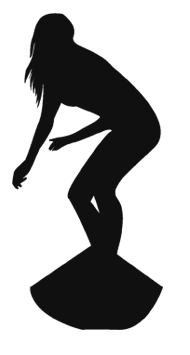 190x355 Girl With Surfboard Silhouette