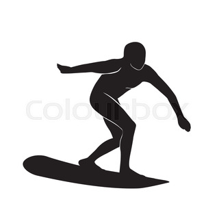 320x320 Surfer Male And Female Sport Activity Silhouettes. Good Use