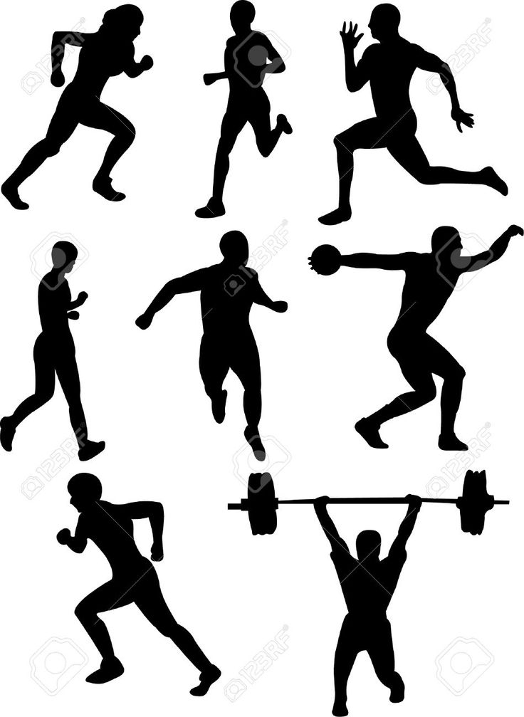 736x1007 Female Athlete Silhouette Clipart