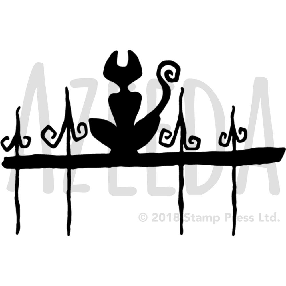 1000x1000 Cat On Fence Silhouette' Wall Stencils Templates (Vws0001737) Ebay