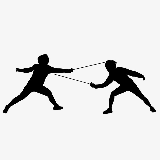 650x650 Fencing Silhouette,vector, Sports, Sketch, Silhouette Figures Png