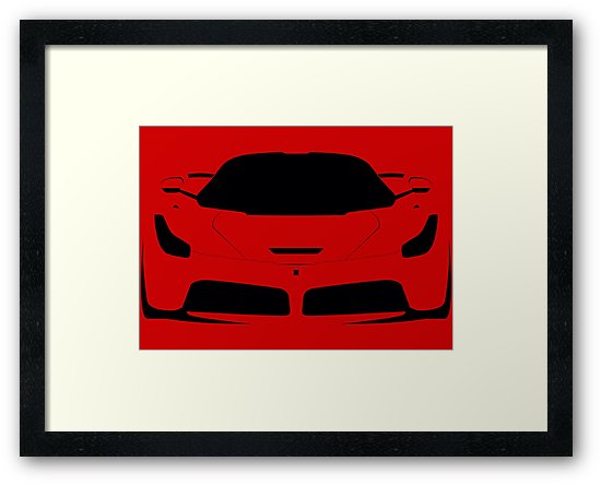 550x444 La Ferrari Silhouette Framed Prints By Cedramichelle Redbubble