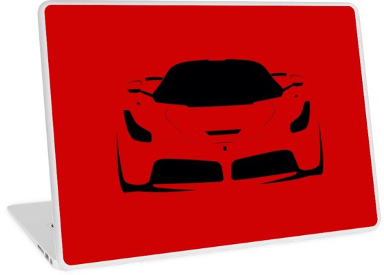 558x400 La Ferrari Silhouette Laptop Skins By Cedramichelle Redbubble