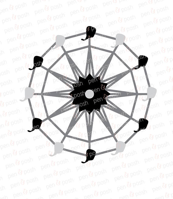 570x653 Ferris Wheel Svg