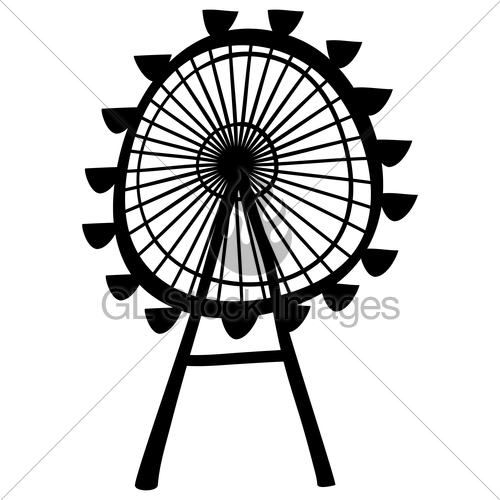 500x500 Ferris Wheel Gl Stock Images