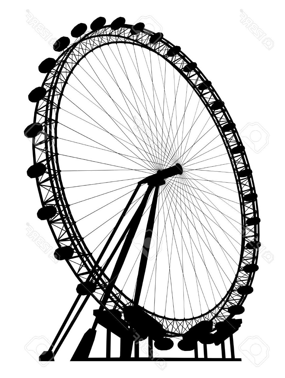 980x1300 Best 15 Ferris Wheel Clipart Silhouette Library