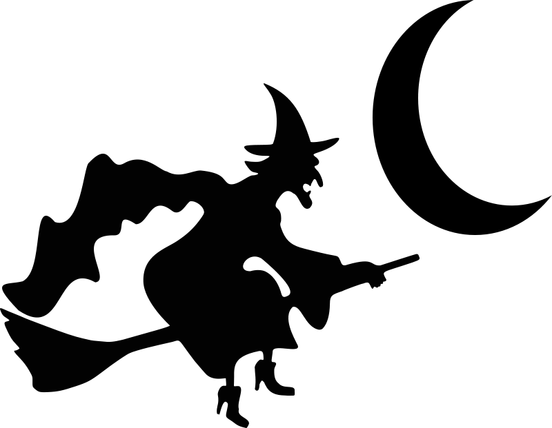 800x621 Halloween Witch Silhouette Set Vector 04