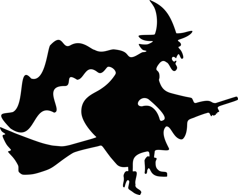 800x658 Halloween Witch Silhouette Set Vector 05