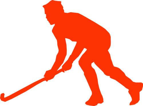 500x373 Silhouette Vector Clip Art Of Grass Hockey Player Public Domain