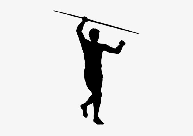 650x461 Fig Black Silhouette, Black, Man, Javelin Png And Vector For Free