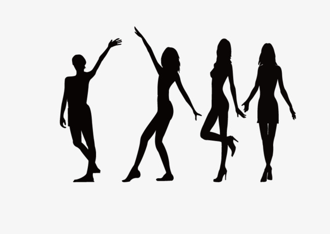 650x461 Black White Silhouette Fig., Sketch, Character, Beauty Png