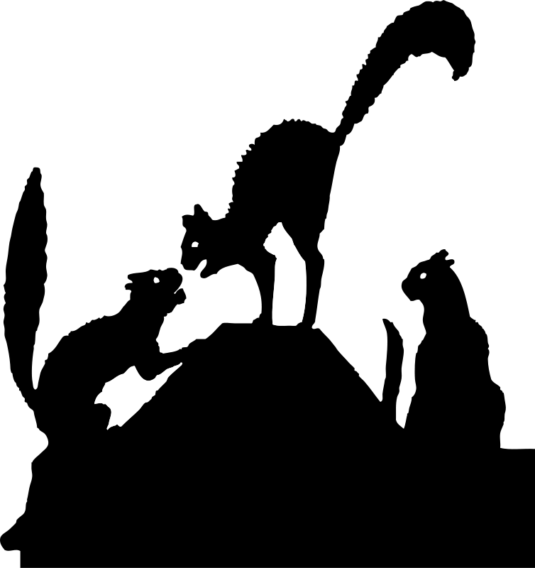 754x800 Free Clipart Cat Fight Silhouette Johnny Automatic
