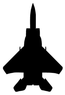 228x330 Fighter Jet Silhouette 1 Decal Sticker