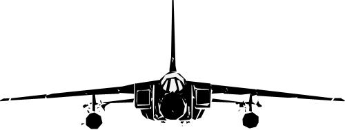 500x189 Silhouette Of Fighter Jet Transport