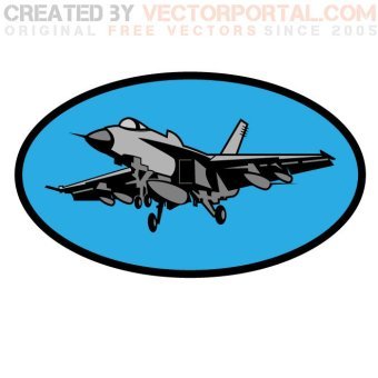 340x340 Fighter Plane Silhouettes Vector 123freevectors
