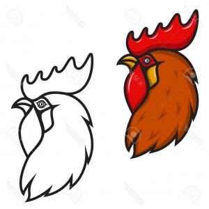 300x300 Photostock Vector Fighting Rooster Silhouette Icon Lazttweet