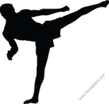 350x332 Fighting Silhouette Decal 2