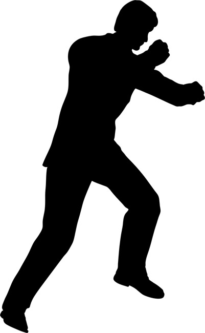 401x650 Fighting Silhouette Stencils