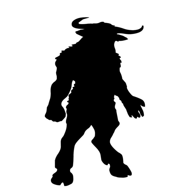 640x640 Hot Sale Home Decor Accessories Black Silhouette Minotaur Wall