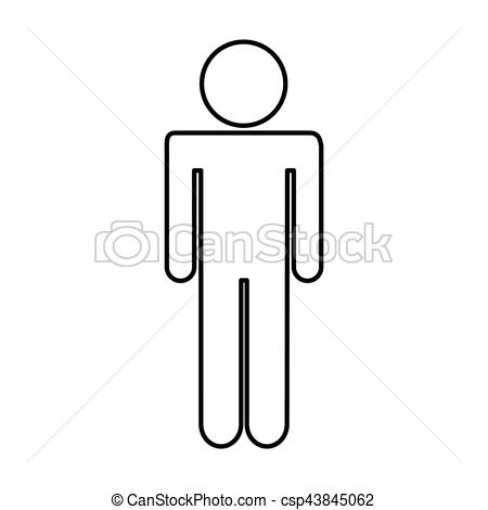 450x470 Human Figure Silhouette Icon Vector Illustration Design Clip Art