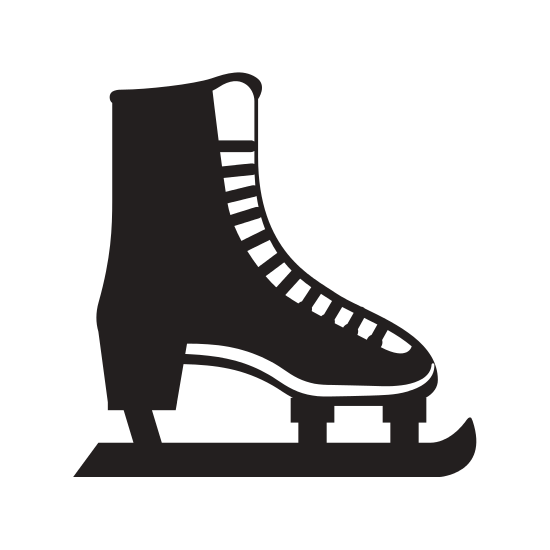 550x550 Ice Skate Silhouette