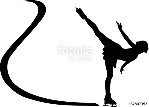 500x359 Ice Skating Silhouette Stock Image And Royalty Free Vector Files