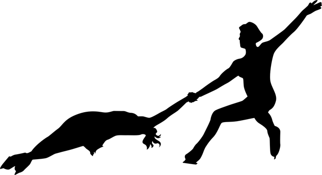 650x354 Pairs Death Spiral Figure Skating Stencils