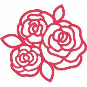 300x300 Silhouette Design Store Roses Flowers Bunch Filigree Cameo