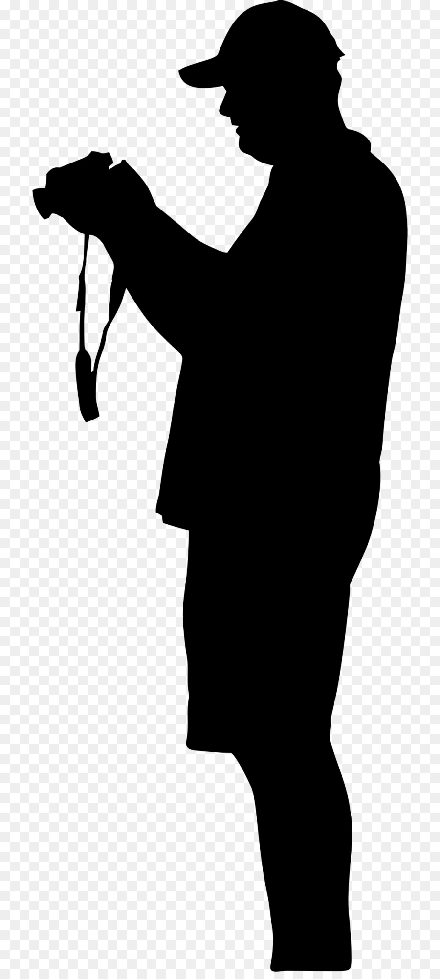 900x2000 Silhouette Photographic Film Camera Operator Clip Art